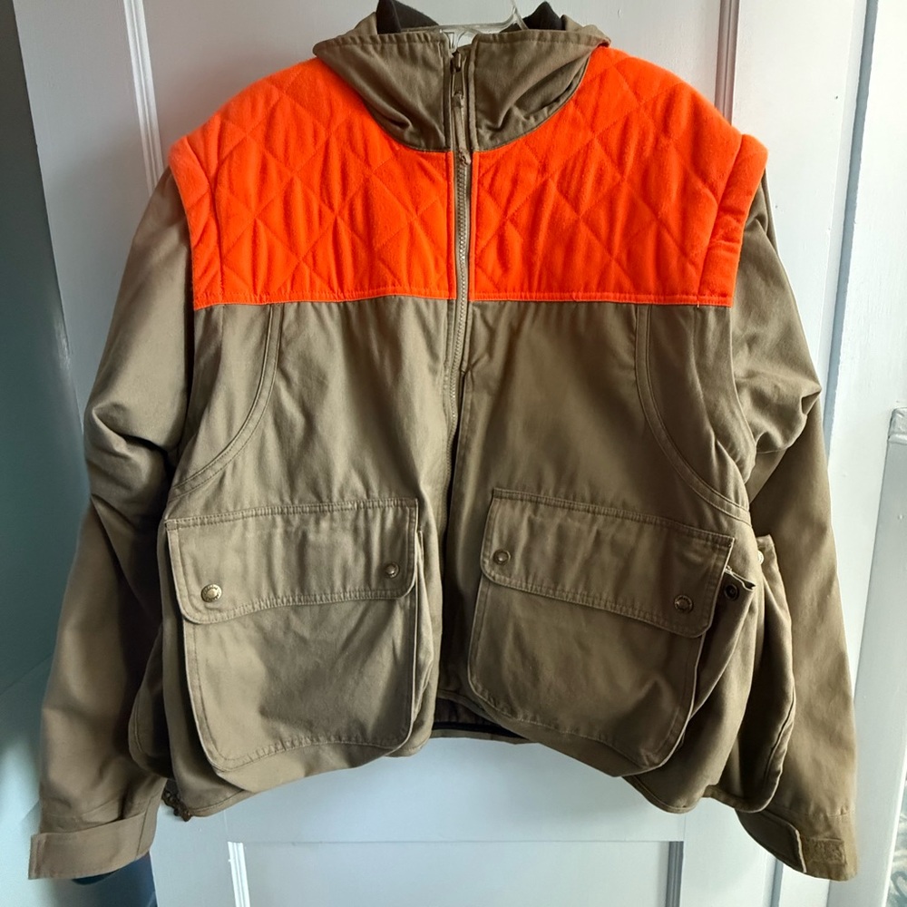 Cabela's Orange and Tan Hunting Jacket and Vest